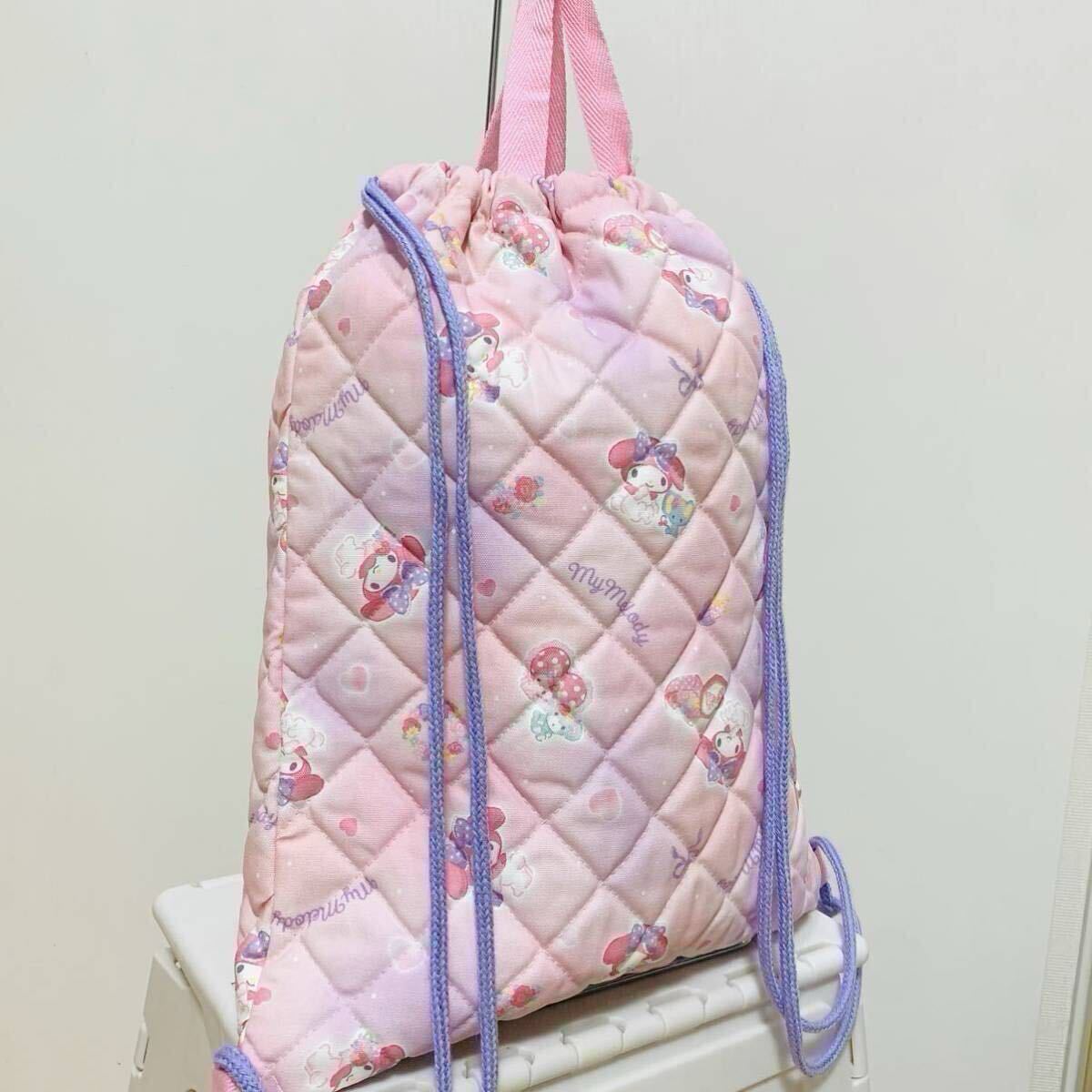 新品 SALE 定価2,068円マイメロ キルトナップサック / 日本製 入園 入学 新学期 キッズ 遠足_画像5