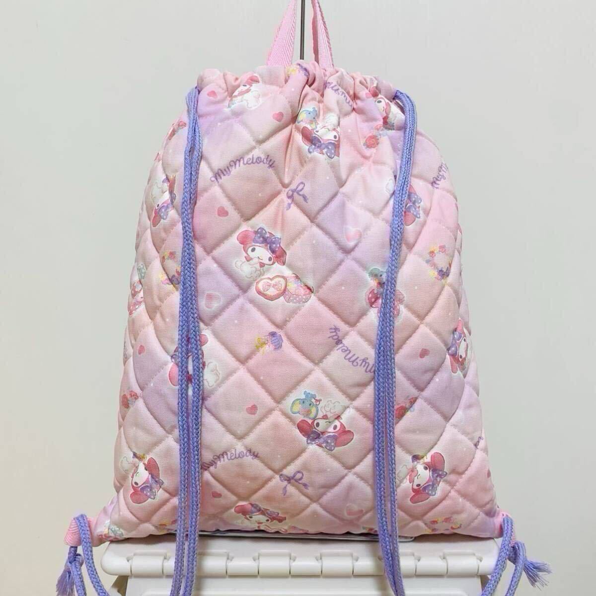 新品 SALE 定価2,068円マイメロ キルトナップサック / 日本製 入園 入学 新学期 キッズ 遠足_画像8