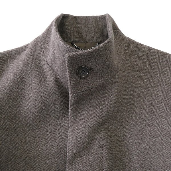 新品 8.8万 マッキントッシュフィロソフィー カシミヤ ウール スタンドカラー コート 42(LL) 茶 【J58719】 THIRSK 秋冬 メンズ ビーバー_画像5