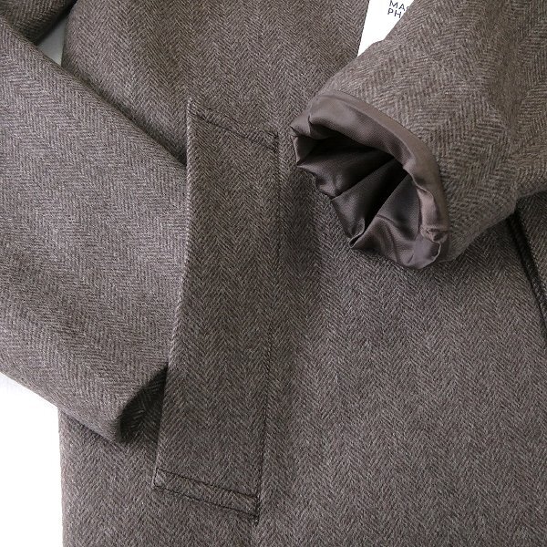 新品 8.8万 マッキントッシュフィロソフィー カシミヤ ウール スタンドカラー コート 42(LL) 茶 【J58719】 THIRSK 秋冬 メンズ ビーバー_画像6