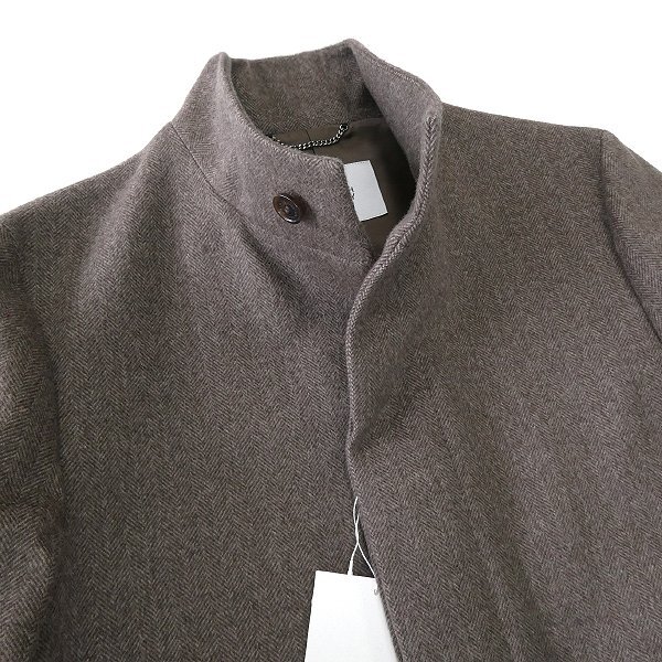 新品 8.8万 マッキントッシュフィロソフィー カシミヤ ウール スタンドカラー コート 42(LL) 茶 【J58719】 THIRSK 秋冬 メンズ ビーバー_画像4