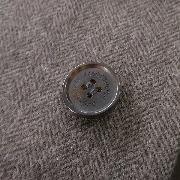新品 8.8万 マッキントッシュフィロソフィー カシミヤ ウール スタンドカラー コート 42(LL) 茶 【J58719】 THIRSK 秋冬 メンズ ビーバー_画像7