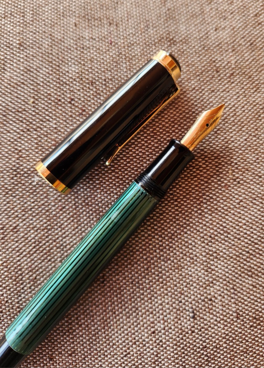 ペリカン万年筆　緑縞M400　♯500 　ニブM_画像2