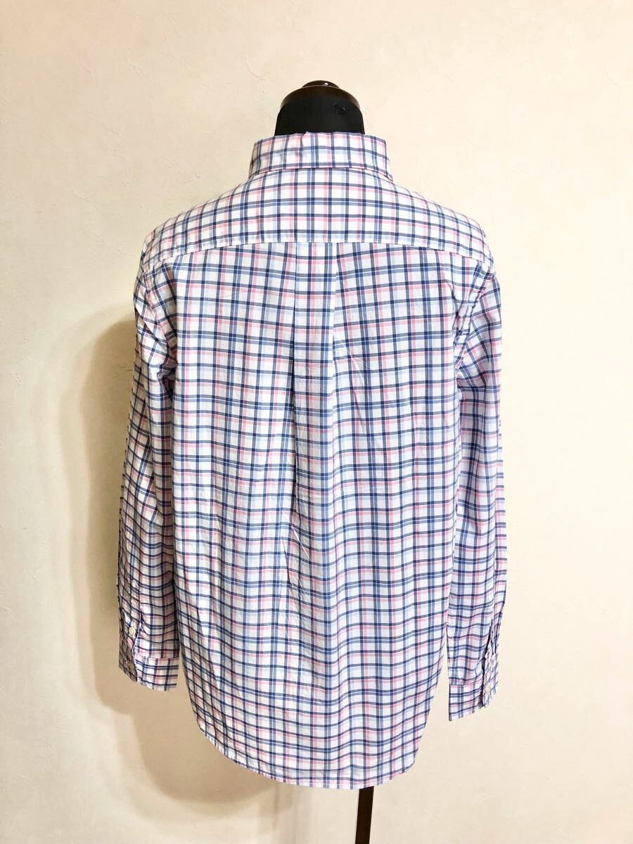 【新品】 Polo Ralph Lauren ポロ ラルフローレン ボタンダウン タータンチェックシャツ トップス ジュニアサイズL (14-16) 長袖 白 紺 桃_画像2