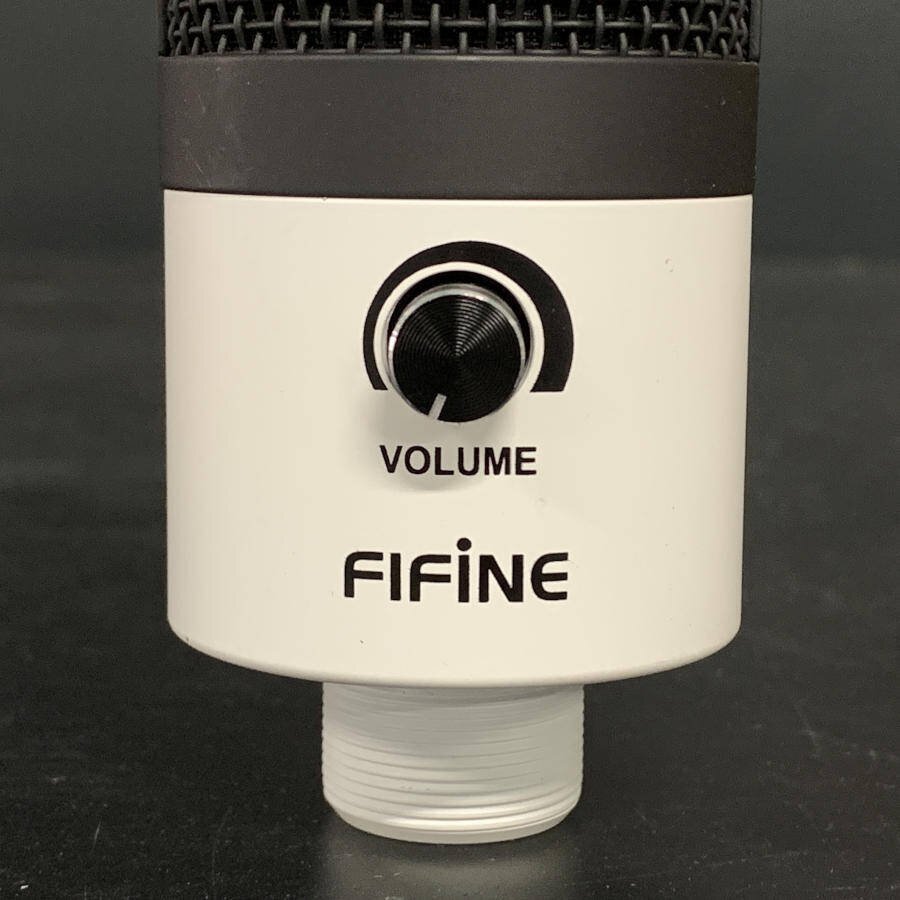FIFINE USBコンデンサーマイク 単一指向性 カーディオイド 録音・配信向け ショックマウント・USBケーブル付◆動作未確認品_画像7