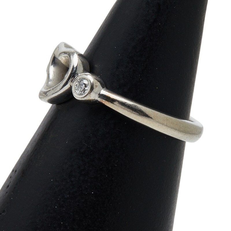  Tiffany Open Heart бриллиантовое кольцо кольцо Pt950 платина женский TIFFANY&Co. [ б/у ]