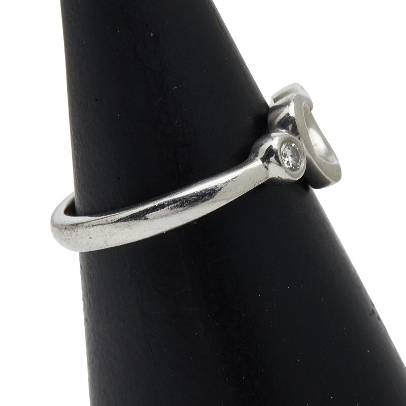  Tiffany Open Heart бриллиантовое кольцо кольцо Pt950 платина женский TIFFANY&Co. [ б/у ]