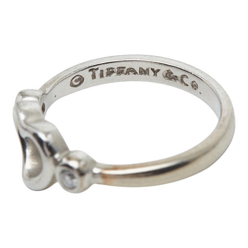  Tiffany Open Heart бриллиантовое кольцо кольцо Pt950 платина женский TIFFANY&Co. [ б/у ]
