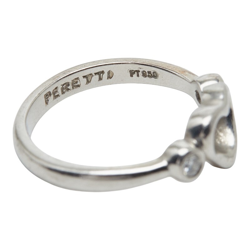  Tiffany Open Heart бриллиантовое кольцо кольцо Pt950 платина женский TIFFANY&Co. [ б/у ]