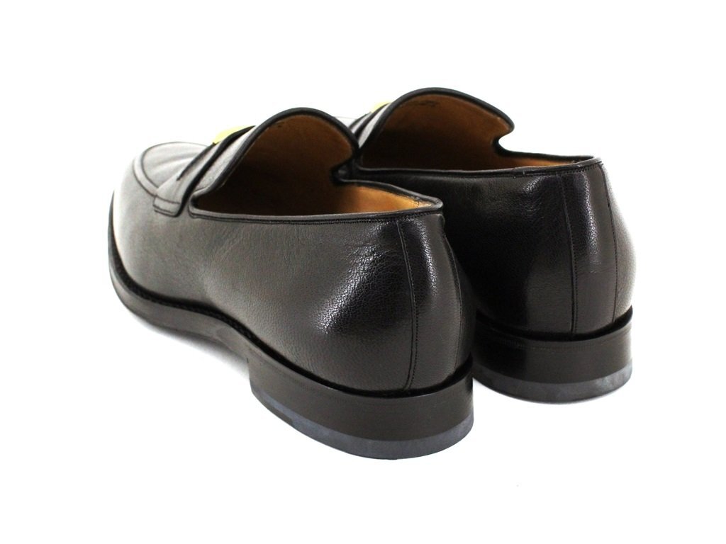 ●25万新品◆BALLYバリー◆9=28cm◆ゴートレザー ローファーシューズ黒 1円_画像5