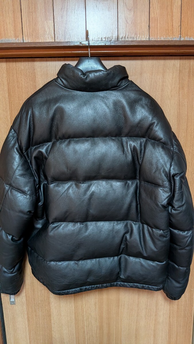 SCHOTT 42 xl 2XL レザー ダウンジャケット ショット ブラック レザーダウンジャケット Schott_画像2