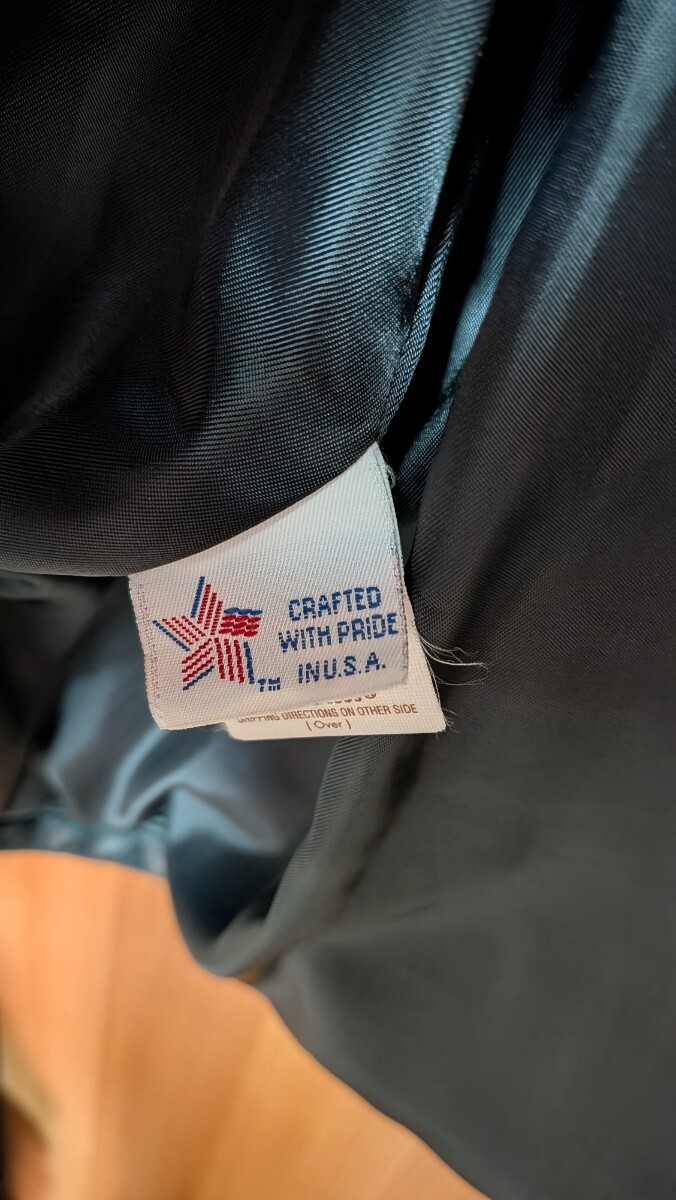 SCHOTT 42 xl 2XL レザー ダウンジャケット ショット ブラック レザーダウンジャケット Schott_画像9