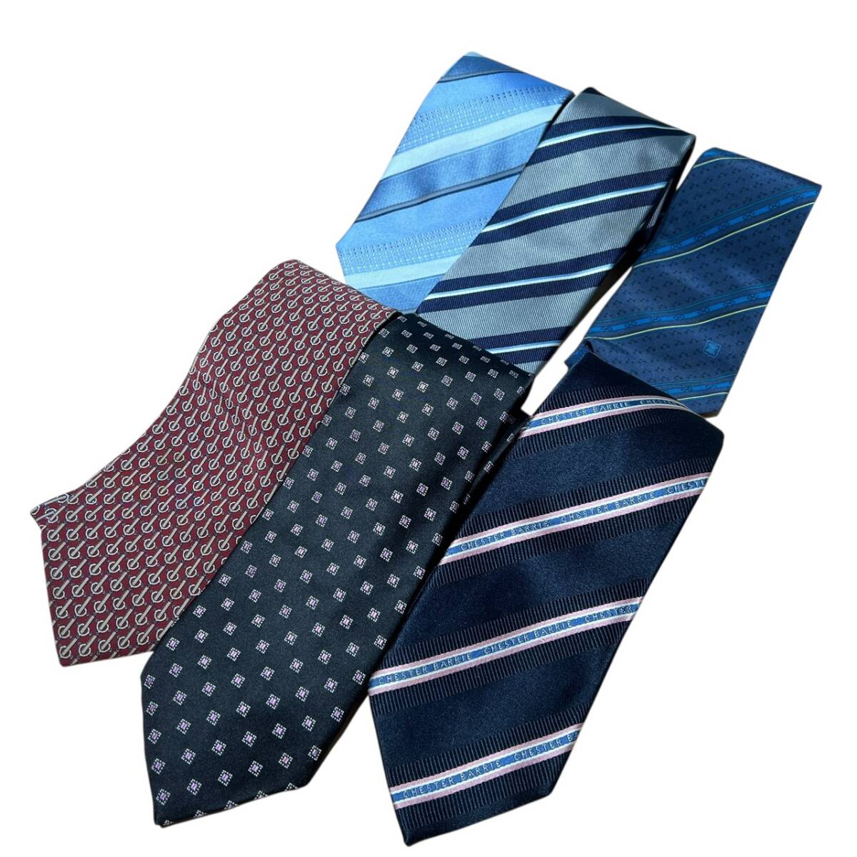 セリーヌ カルバンクライン BOSS チェスターバリー など ブランドネクタイ 6本セット_画像1