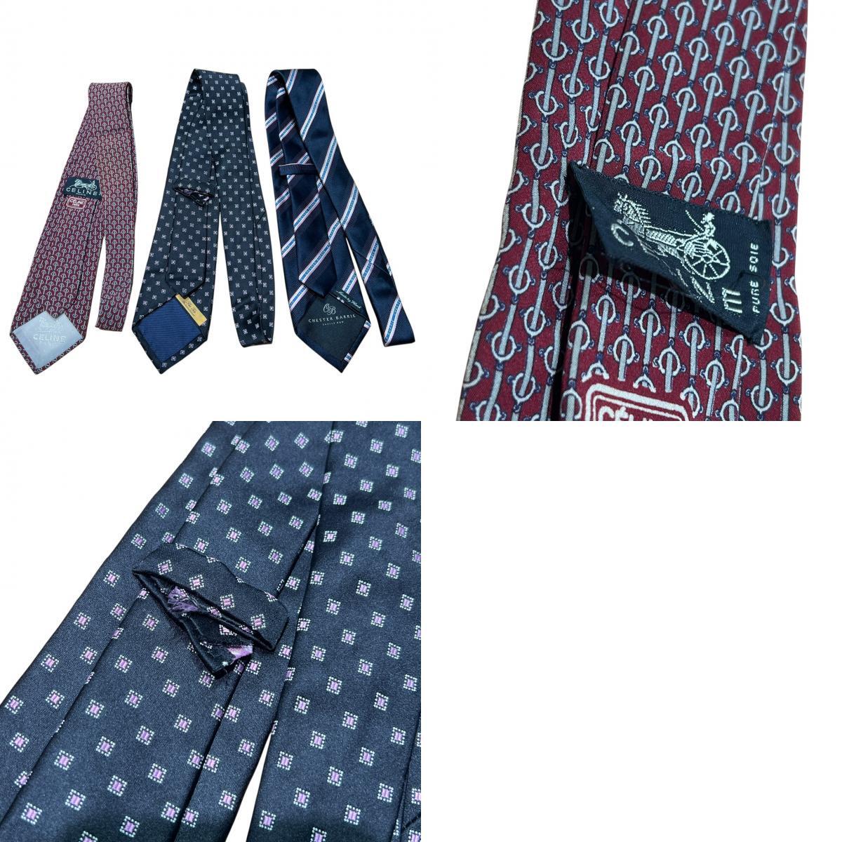 セリーヌ カルバンクライン BOSS チェスターバリー など ブランドネクタイ 6本セット_画像10