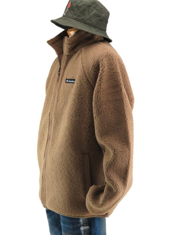 １円~新品 Columbia コロンビア Mens 肉厚 ヘビーウェイト フリース ジャケット khaki 006 /USサイズ L_画像7