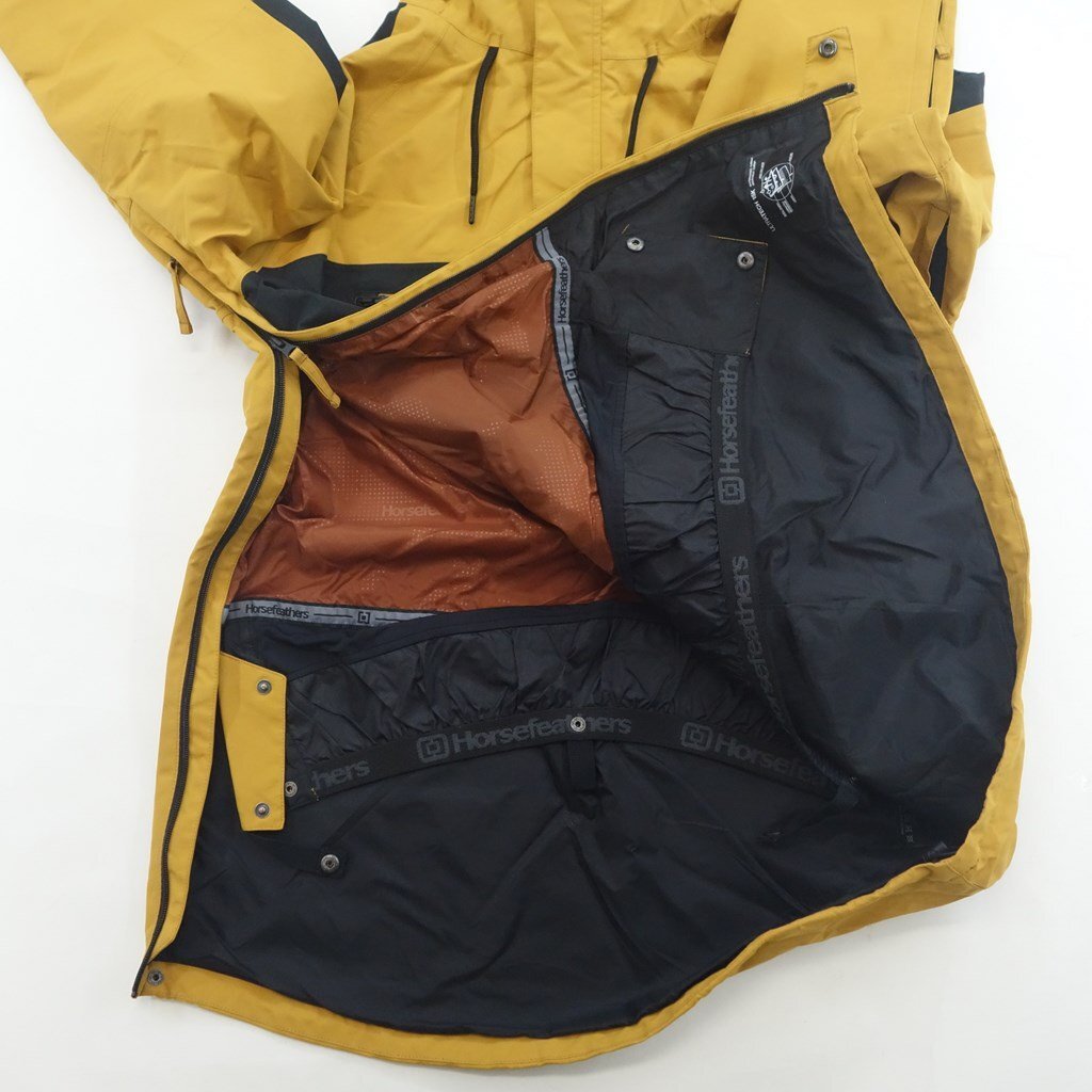 中古 23/24 HORSEFEATHERS NORMAN JACKET SPRUCE YELLOW メンズLサイズ スノーボードジャケットウェア ホースフェザーズ 40118-4_画像6