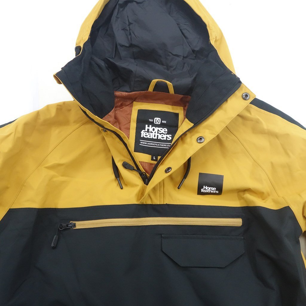 中古 23/24 HORSEFEATHERS NORMAN JACKET SPRUCE YELLOW メンズLサイズ スノーボードジャケットウェア ホースフェザーズ 40118-4_画像3