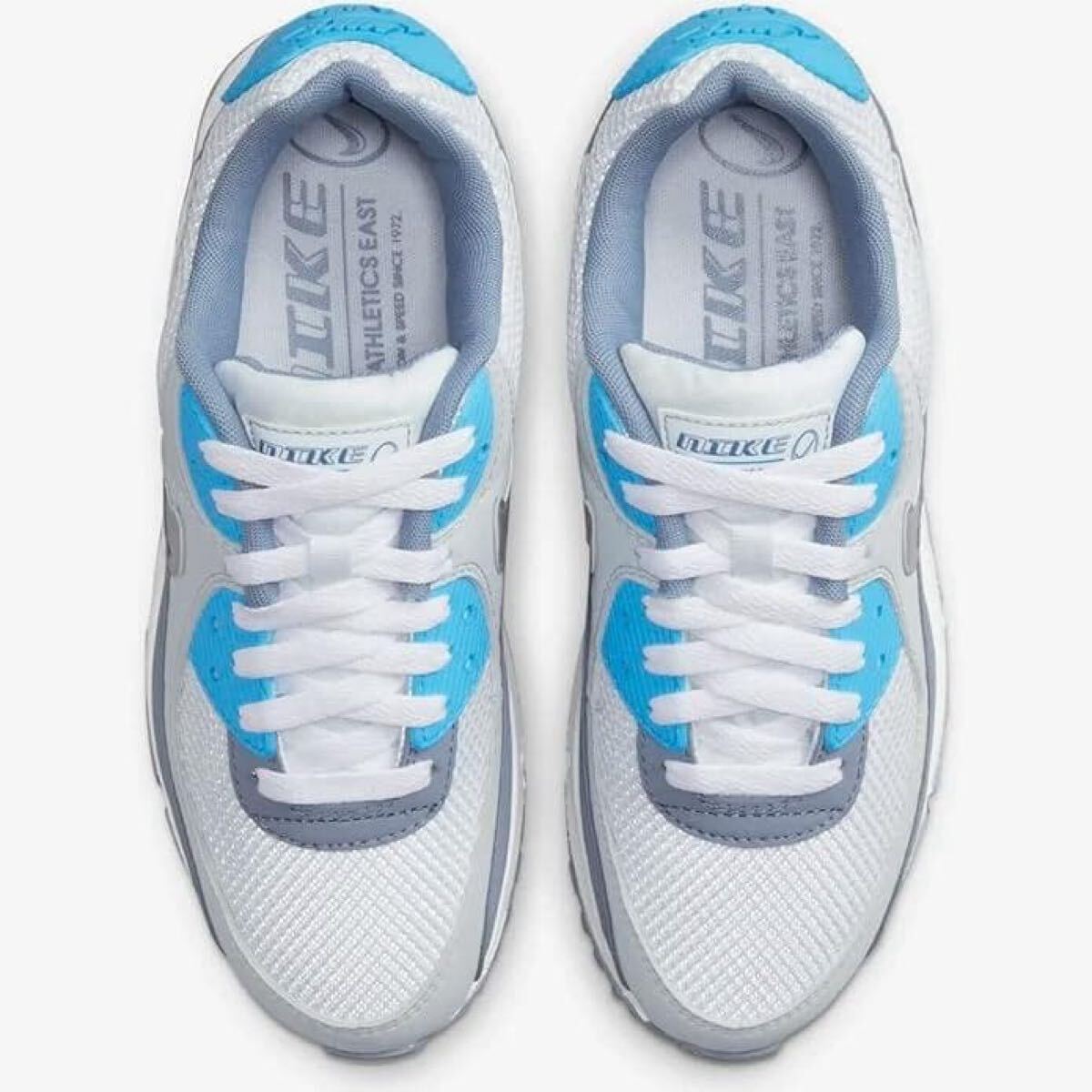 新品 28cm NIKE W AIR MAX 90 SE ユニセックス 人気 ナイキ エア マックス 90 SE 水色 グレー 灰色 スニーカー 靴 定番 希少 カラー 箱無_画像3