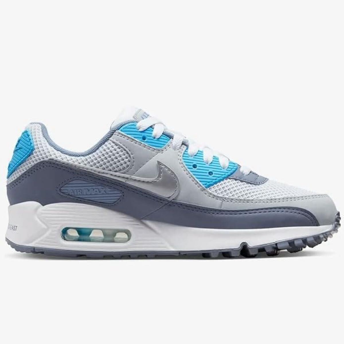 新品 28cm NIKE W AIR MAX 90 SE ユニセックス 人気 ナイキ エア マックス 90 SE 水色 グレー 灰色 スニーカー 靴 定番 希少 カラー 箱無_画像6