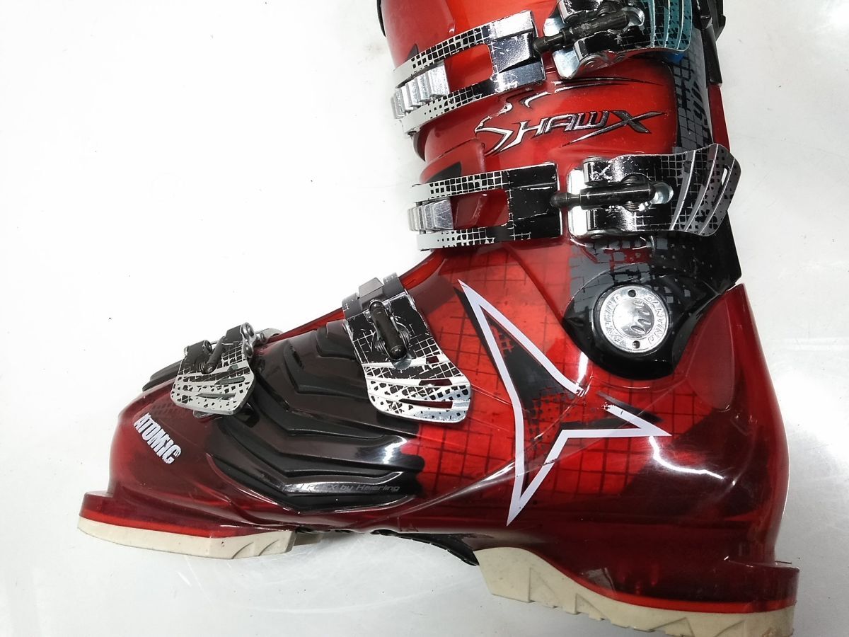 *ATOMIC атомный SHAWX лыжи ботинки 305mm 26.0-26.5cm красный чёрный кейс / воск есть 1203-302 @100*
