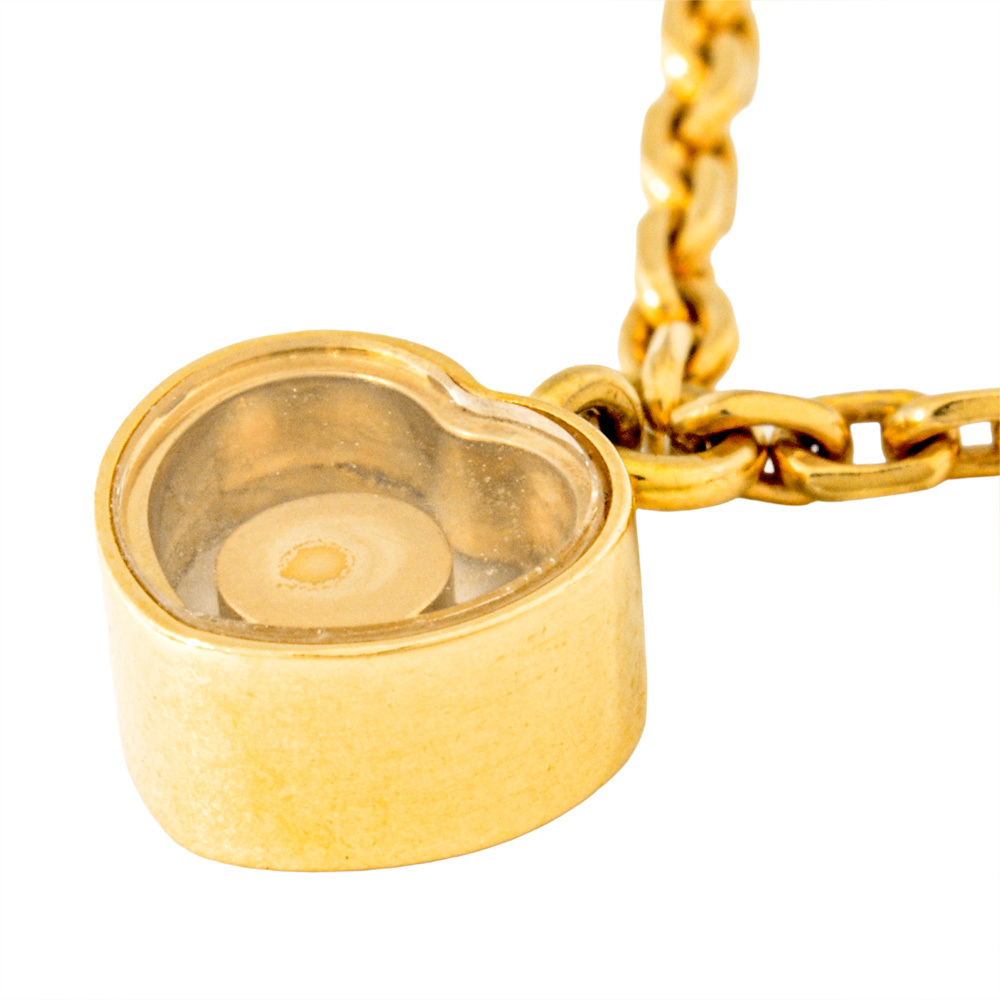 ショパール Chopard ハッピーダイヤモンド アイコン ハート ネックレス ダイヤモンド 0.03ct K18YG 4.1g イエローゴールド レディース_画像4