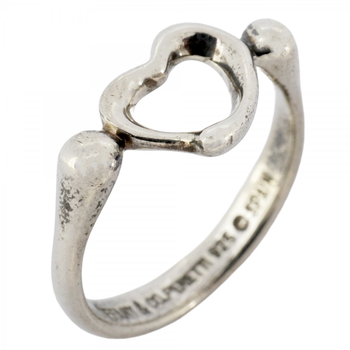 *SALE[5job0659] Tiffany кольцо Open Heart серебряный 925 10.5 номер [ б/у ] женский 