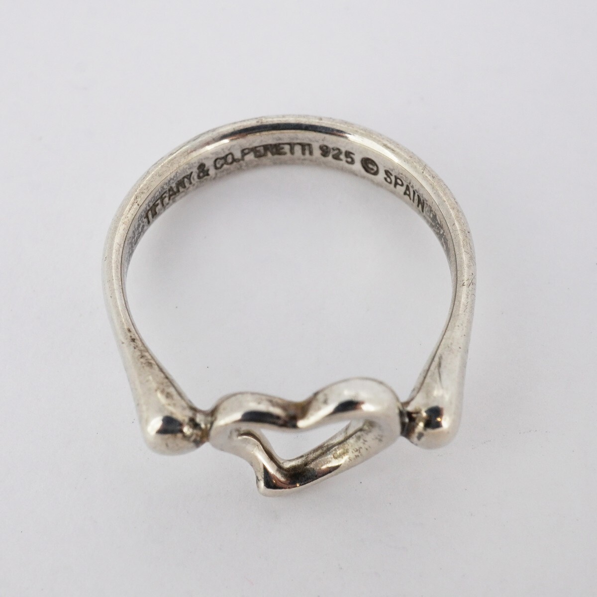 *SALE[5job0659] Tiffany кольцо Open Heart серебряный 925 10.5 номер [ б/у ] женский 