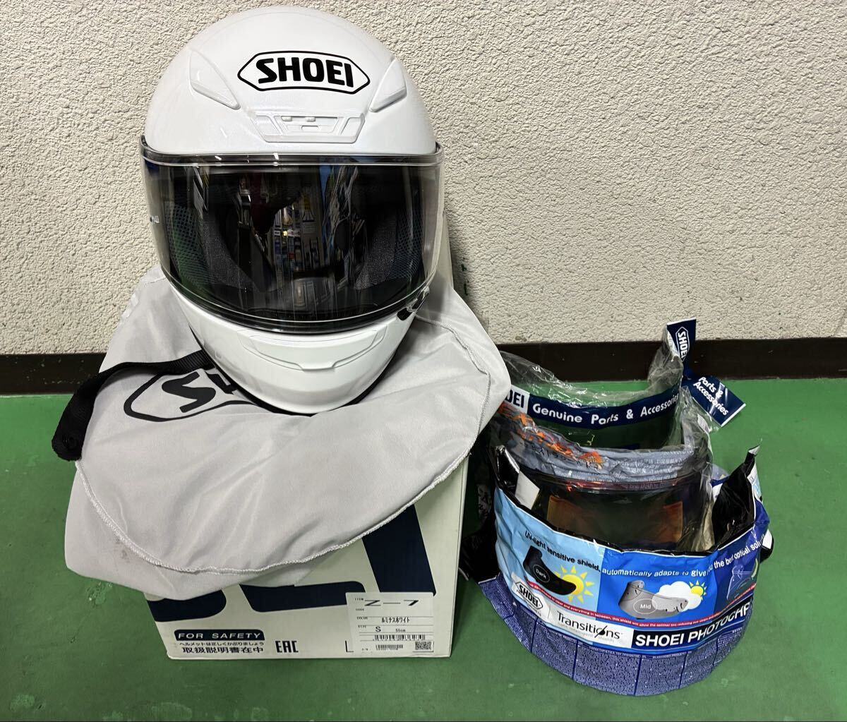 [SHOEI Z-7]S размер ruminas белый защита 4 вид имеется 