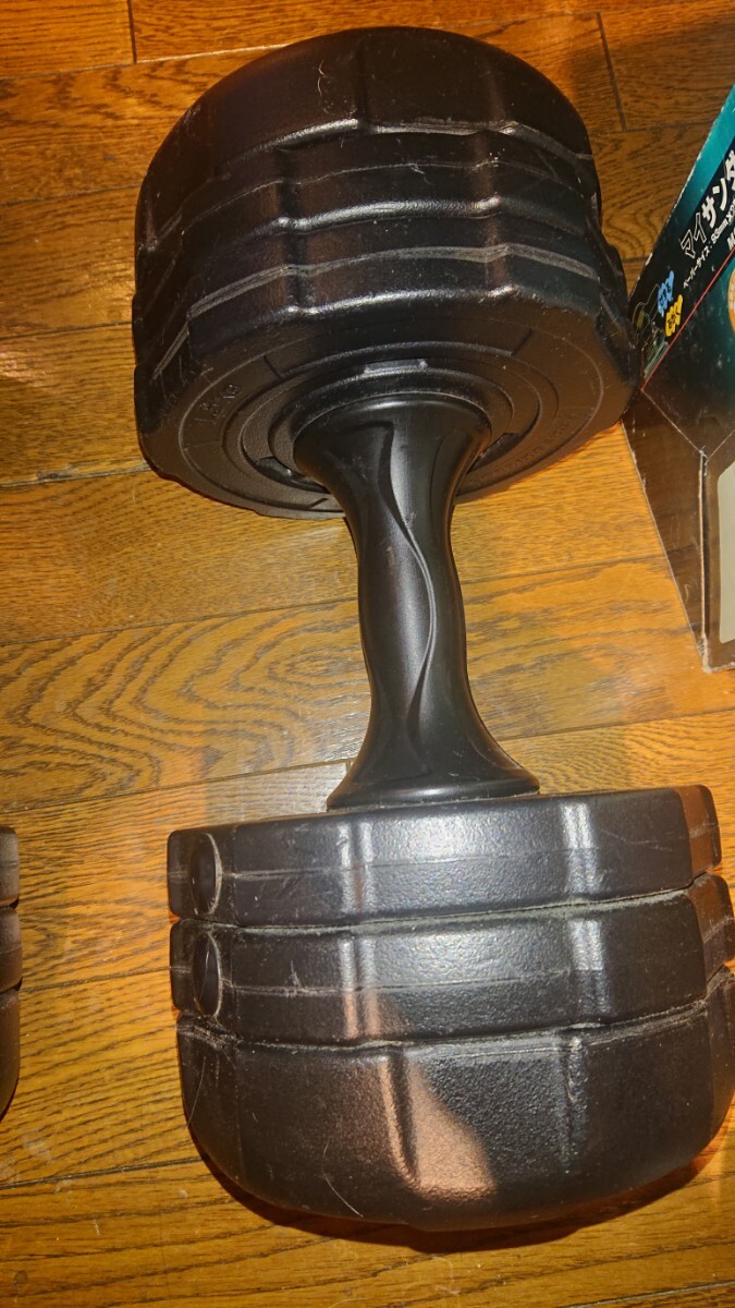 ダンベル 10㎏×2 計20㎏ 中古 1円から 送料無料_画像4