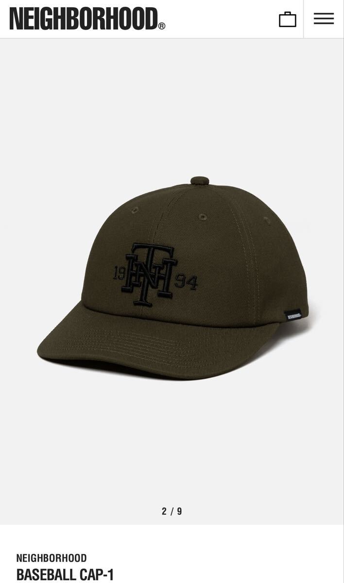 ネイバーフッド　NEIGHBORHOOD 25AW新作 BASEBALL CAP-1 252HCNH-HT01 新品未使用　WTAPS ダブルタップス_画像1