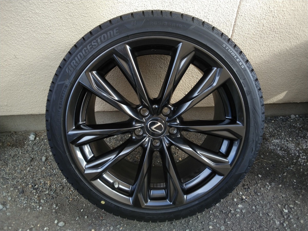 レクサス純正19インチアルミホイールスタッドレスタイヤ４本セット：265/35R19ブリヂストンBLIZZAKスタッドレス（２本）235/40R19（２本）_画像5