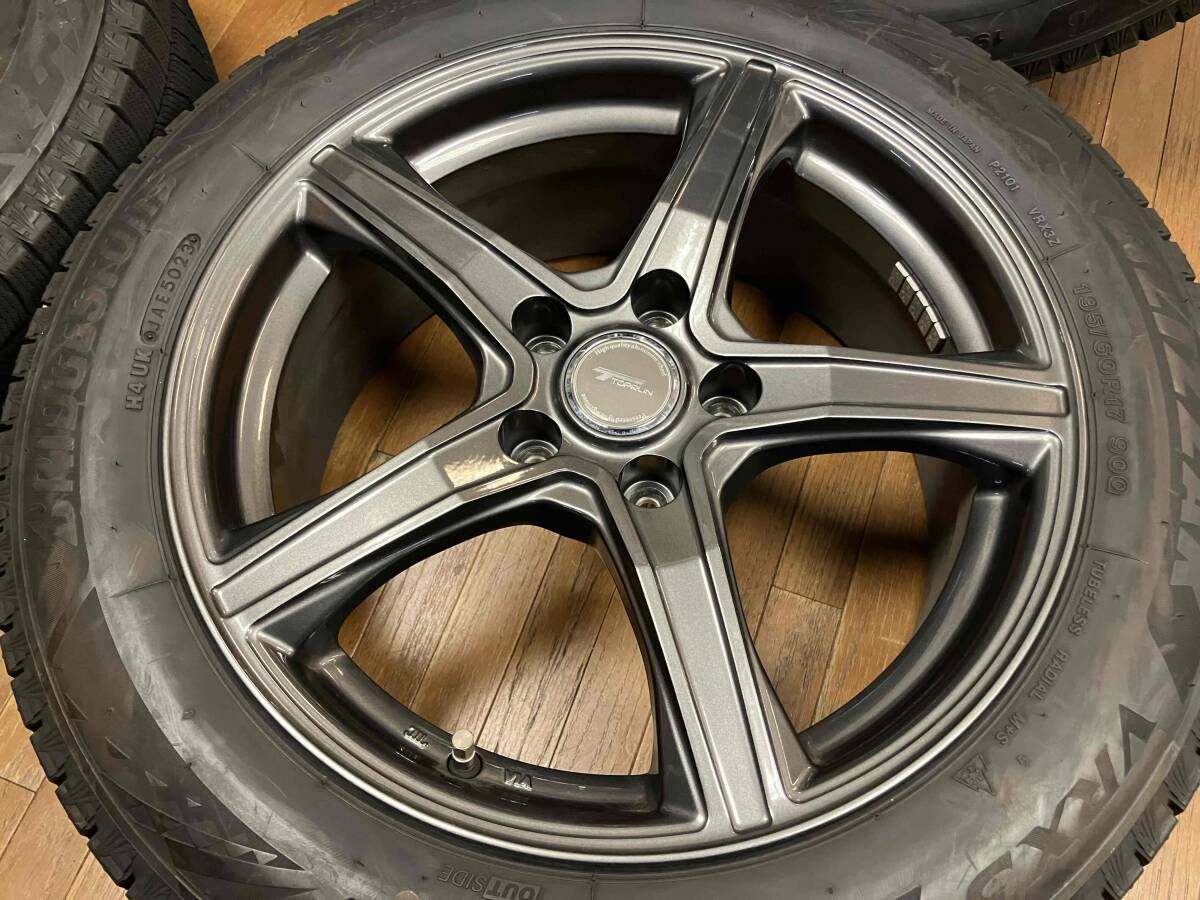 [60 Prius для зима комплект ]23 год VRX3 имеется * Top Run VR5 17 дюймовый *7J+38 5H114.3* Bridgestone 195/60R17 23 год 50/47 неделя производства * зимний 