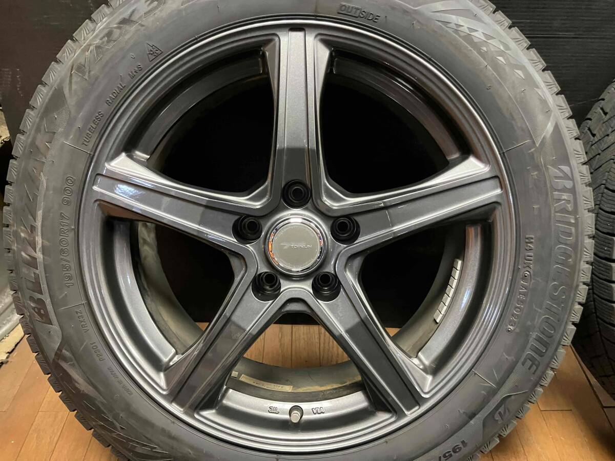 [60 Prius для зима комплект ]23 год VRX3 имеется * Top Run VR5 17 дюймовый *7J+38 5H114.3* Bridgestone 195/60R17 23 год 50/47 неделя производства * зимний 