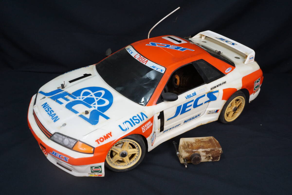 送料込み ジャンク 京商 1/8 エンジンカー ラジコン ユニシアジェックス スカイライン GT-R 車体のみ 動作未確認 現状 21エンジン_画像1