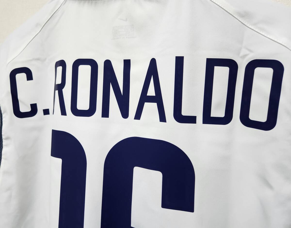 02-03 ポルトガル FPF Portugal(A)#16 RONALDO 半袖 Nike正規 EURO 2004予選仕様 M-3_画像6