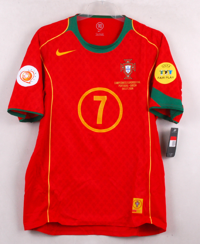 ユーロ04 ポルトガル(H)＃7 フィーゴ Figo 選手用半袖 Limited Editon Nike EURO 2004 決勝戦仕様 L_画像1