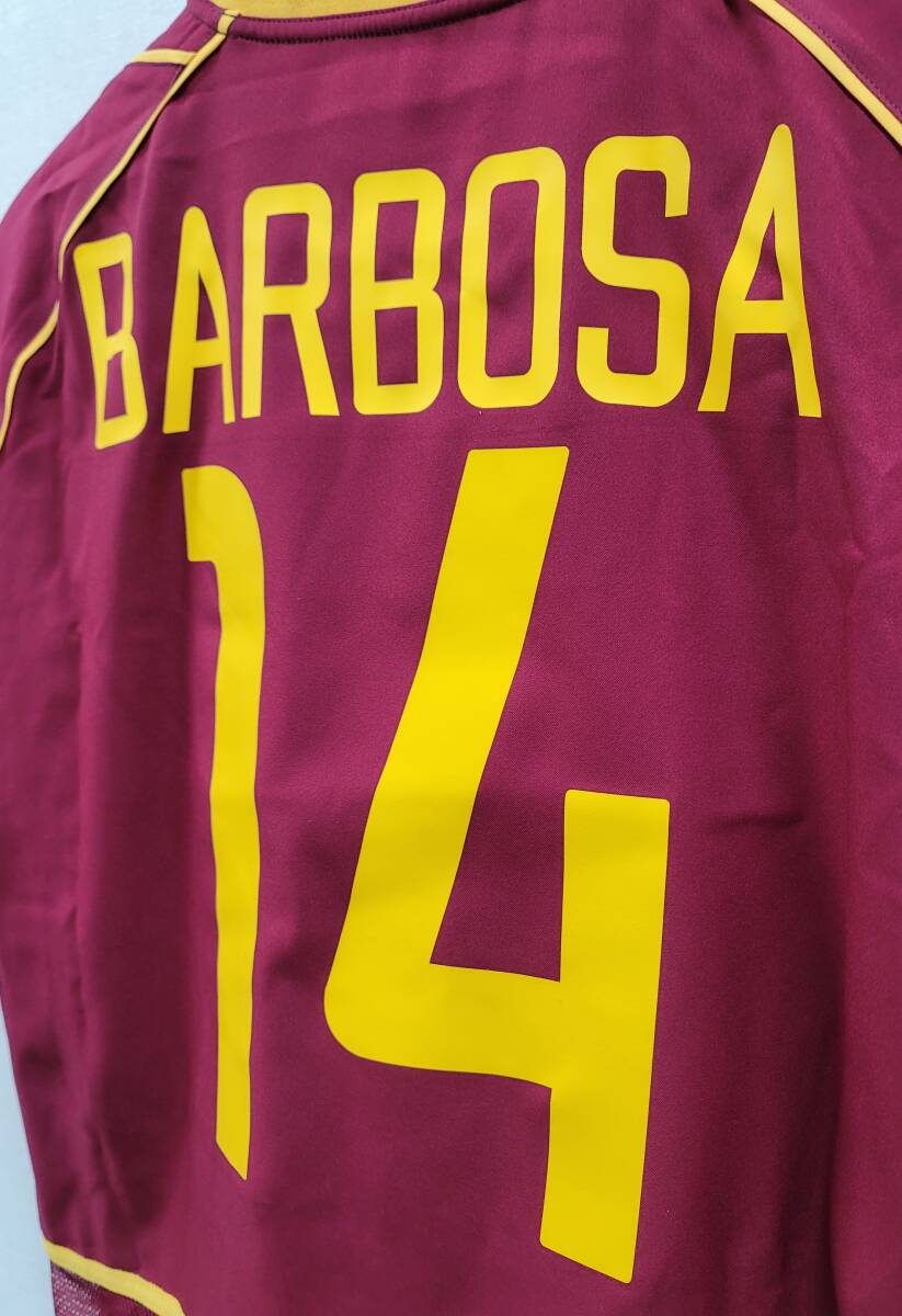 02W杯 ポルトガル FPF Portugal(H)#14 リアンドロ・バルボサ BARBOSA 選手用半袖 Nike正規 2002WC仕様 M_画像7