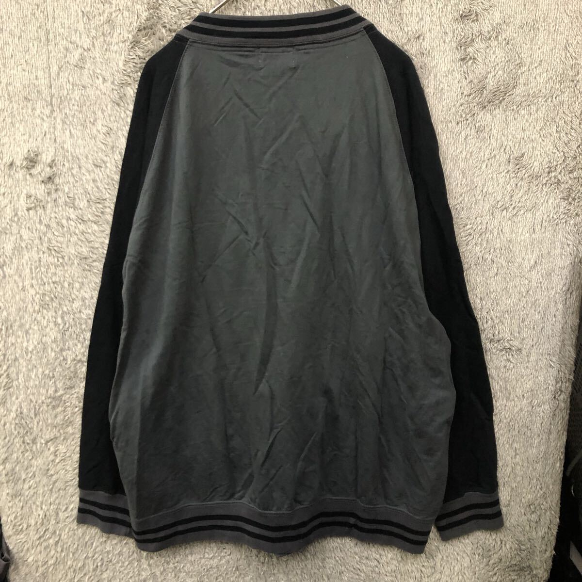 converse コンバース スウェット トレーナー ジャケット コットン サイズ4L ダークグレー 灰色 メンズ トップス 最落なし(953)_画像2