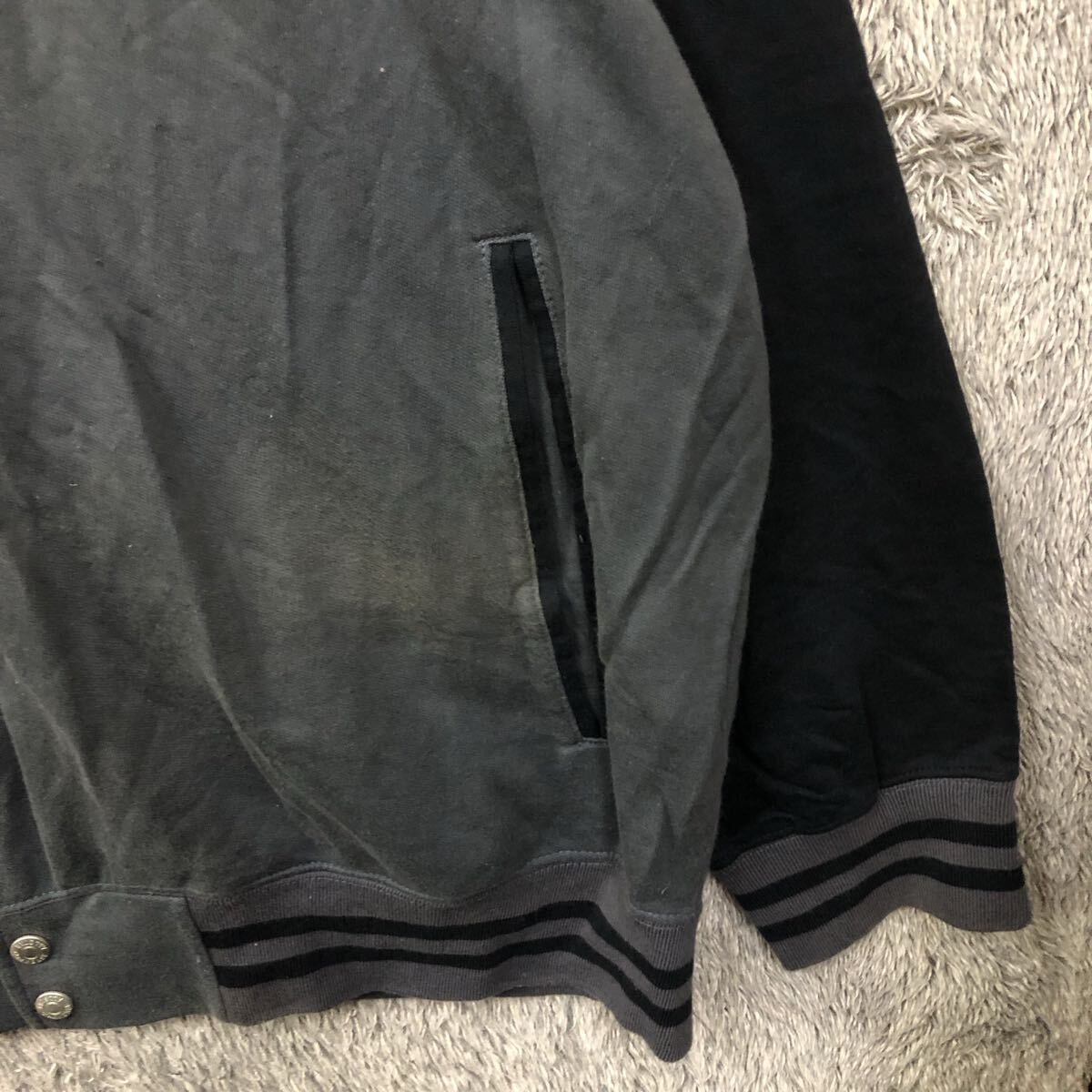 converse コンバース スウェット トレーナー ジャケット コットン サイズ4L ダークグレー 灰色 メンズ トップス 最落なし(953)_画像5
