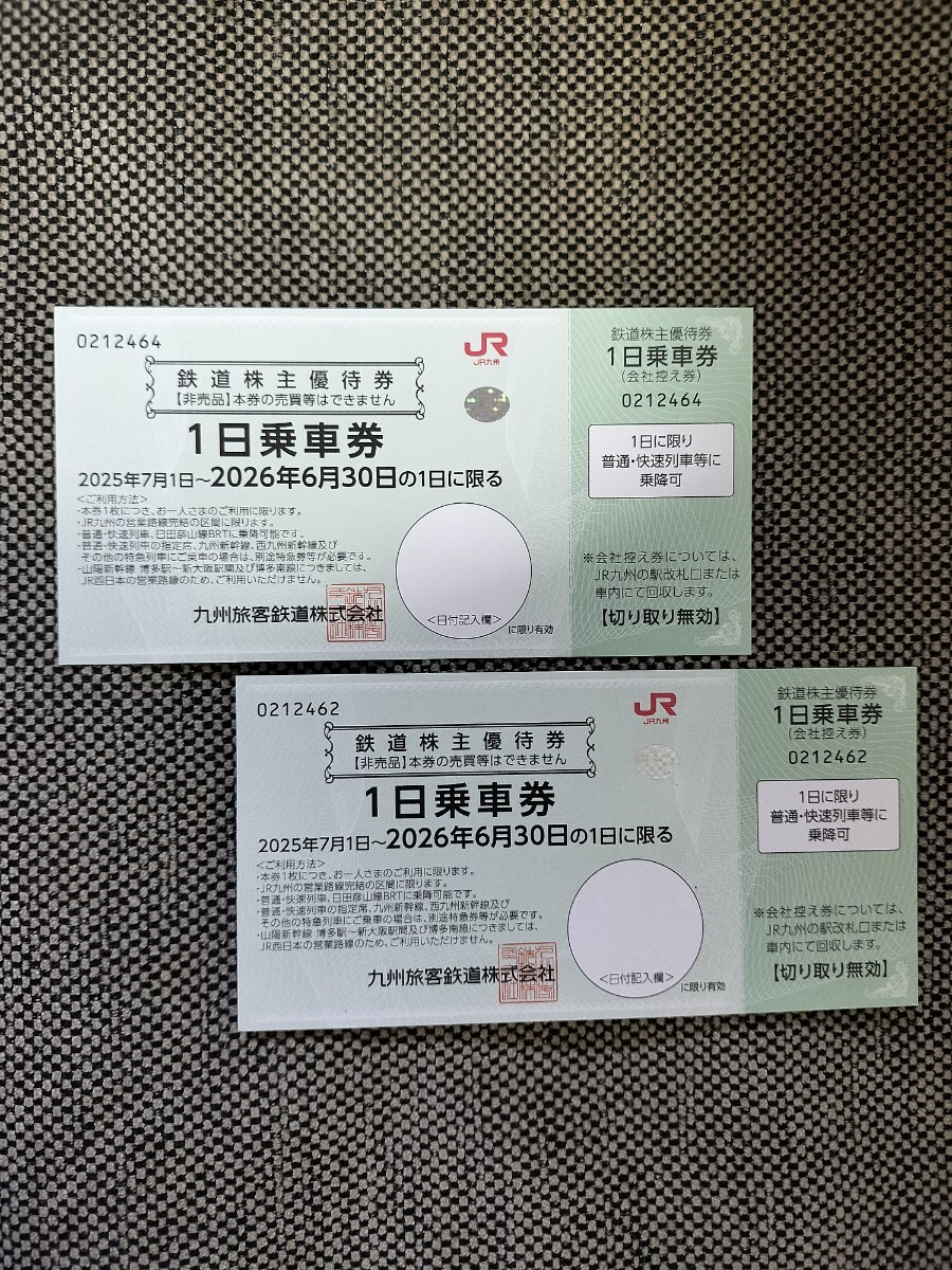 2枚セット★匿名配送★JR九州株主優待券_画像1