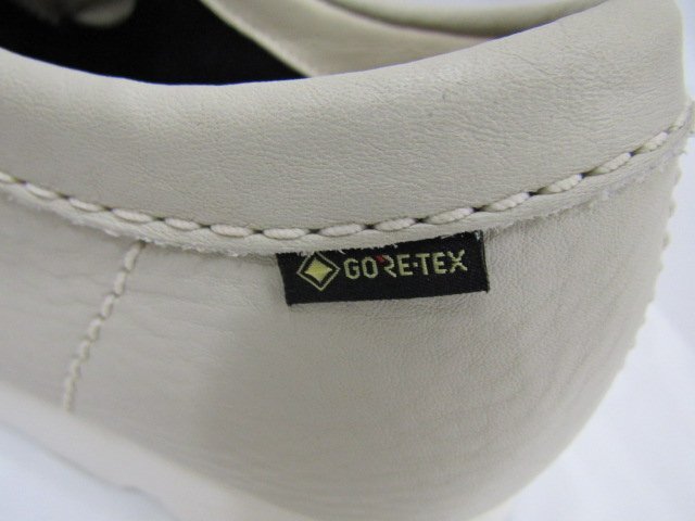 1円スタート CLARKS GORE-TEX ワラビーブーツ レザーUS8 25.5cm クラークス ゴアテックス グレージュ 本体のみ 1スタ 中古品◆9832_画像4