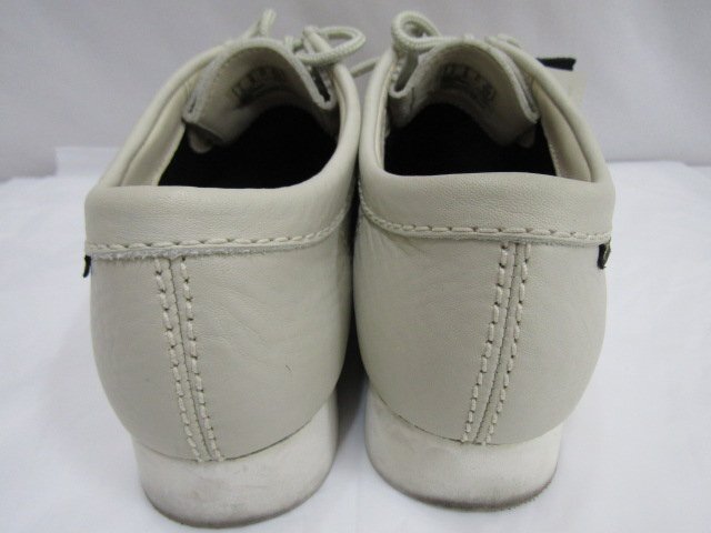 1円スタート CLARKS GORE-TEX ワラビーブーツ レザーUS8 25.5cm クラークス ゴアテックス グレージュ 本体のみ 1スタ 中古品◆9832_画像6