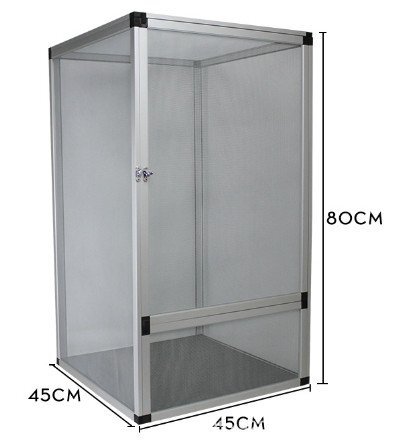  внимание новый продукт * рептилии клетка садок для разведения земноводные для разведение контейнер мелкие животные для прозрачный разведение box вентиляция клетка маленький размер рептилии сборка тип 45*45*80cm