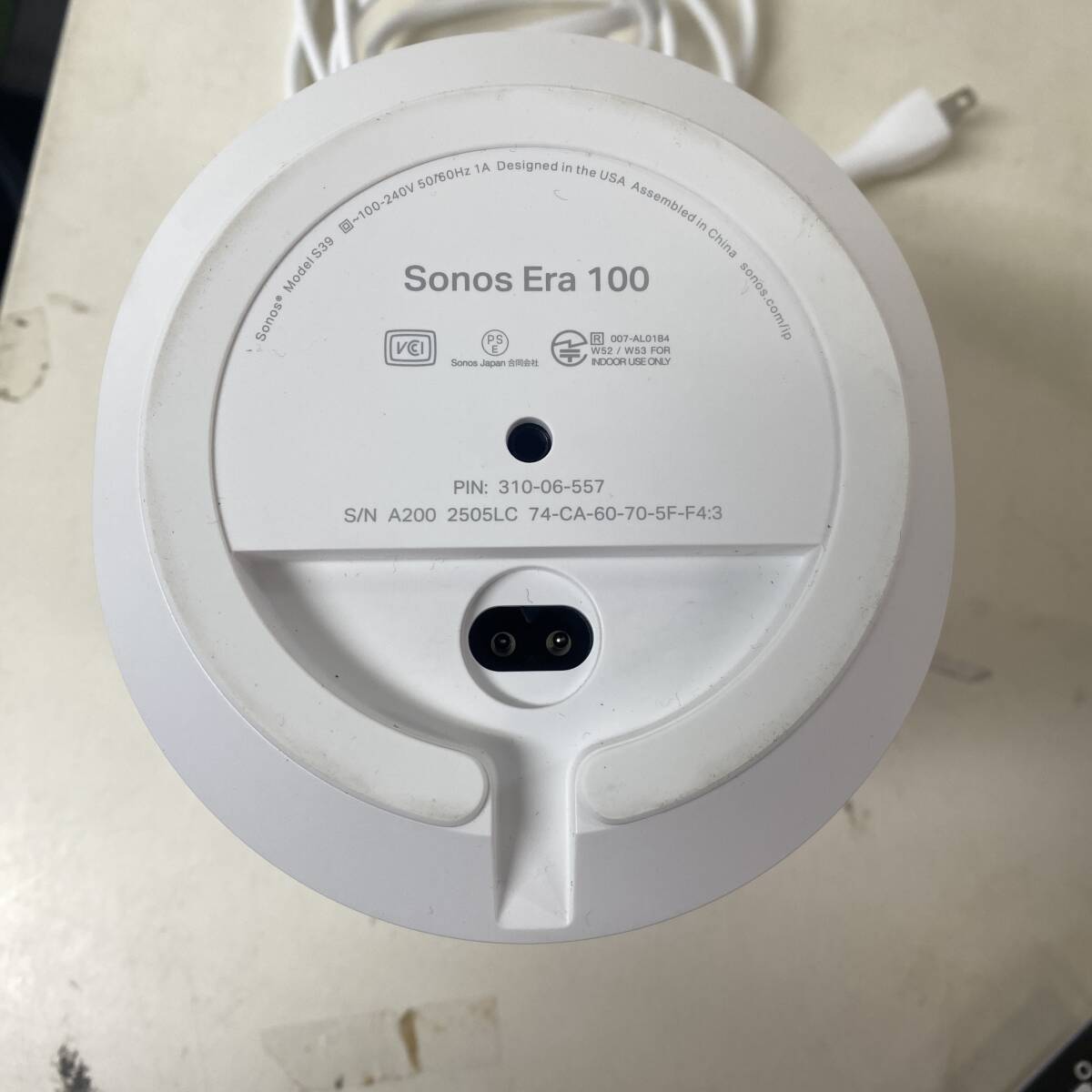 C384 【展示品】Sonos スマートスピーカー Sonos Era 100 Wi-Fi Bluetooth 対応 ホワイト WHITE_画像6