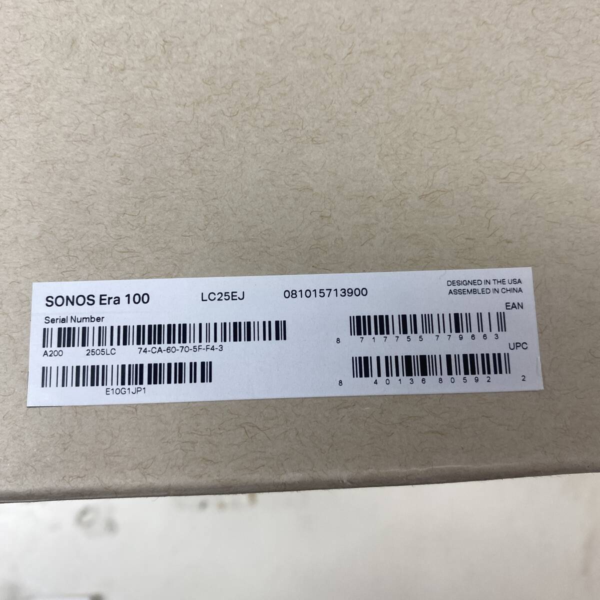 C384 【展示品】Sonos スマートスピーカー Sonos Era 100 Wi-Fi Bluetooth 対応 ホワイト WHITE_画像3