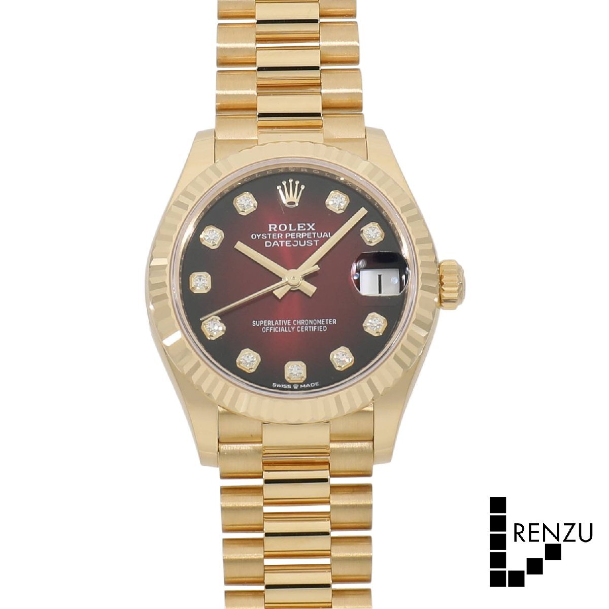 [ новый товар ] Rolex Date Just 31 278278G красный on пятно ×10P diamond унисекс наручные часы бесплатная доставка 