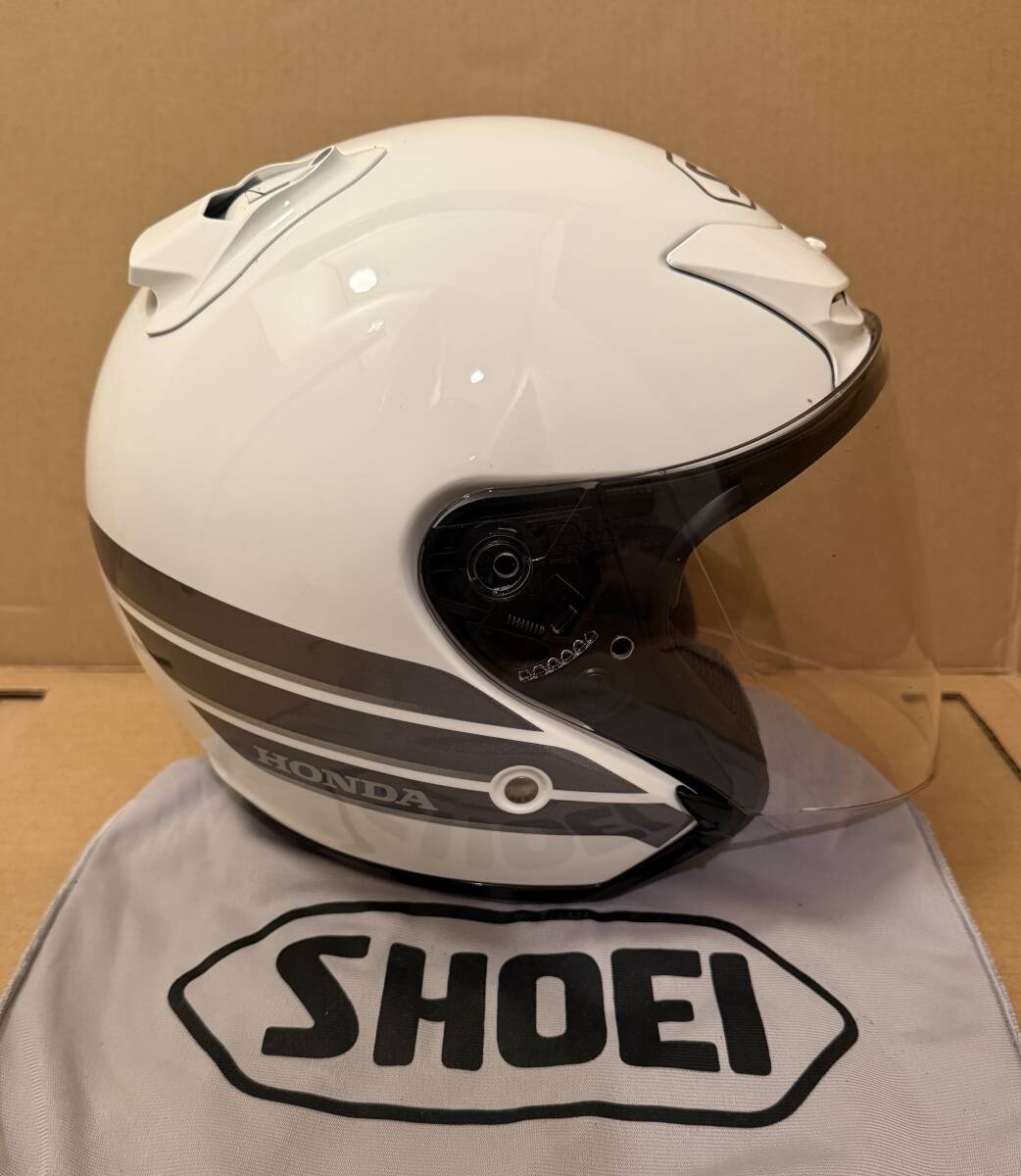 * прекрасный товар б/у * SHOEI J-FORCE2 HONDA Shoei J сила 2 белый [ бесплатная доставка ]