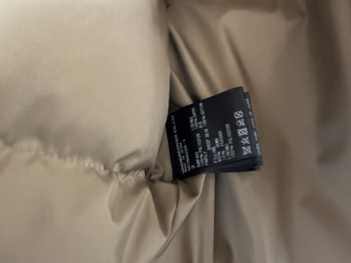 UNDERCOVER 2022AW袖レザーダウンジャケットサイズ2.試着のみ新品_画像3