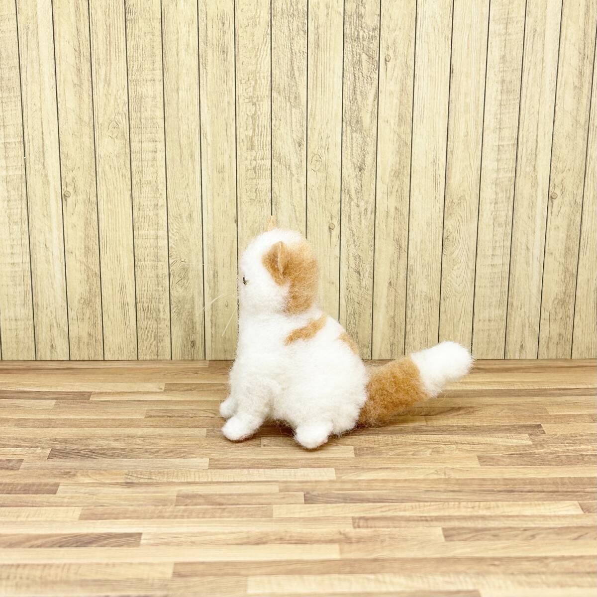エキゾチックショートヘア 茶白 羊毛フェルト ハンドメイド ミニチュア ぬいぐるみ 猫_画像5