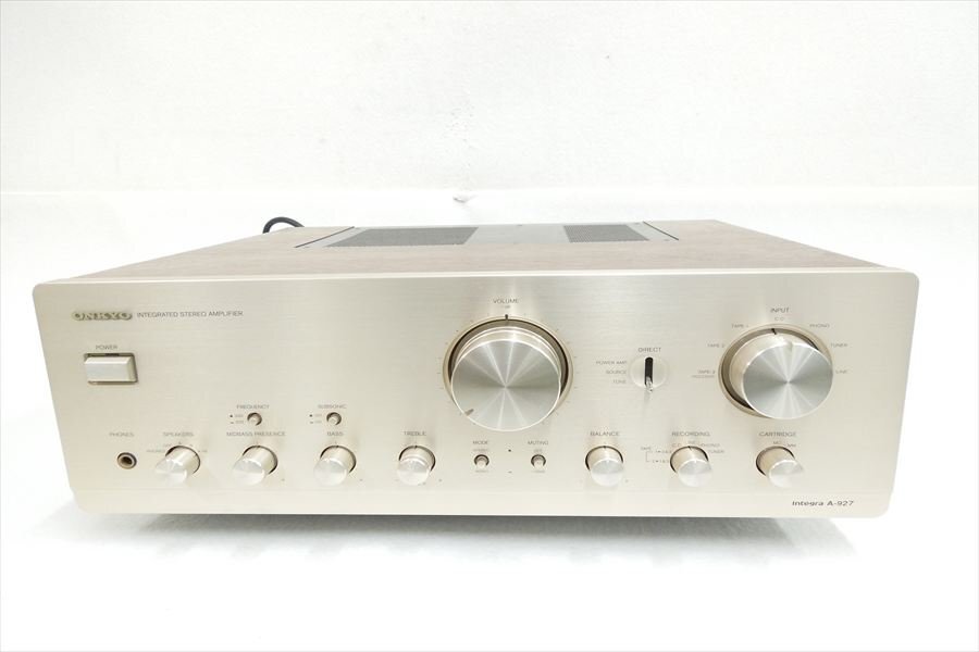 【09】ONKYO オンキョー Integra A-927 アンプ 中古 現状品 251109J6973_画像2